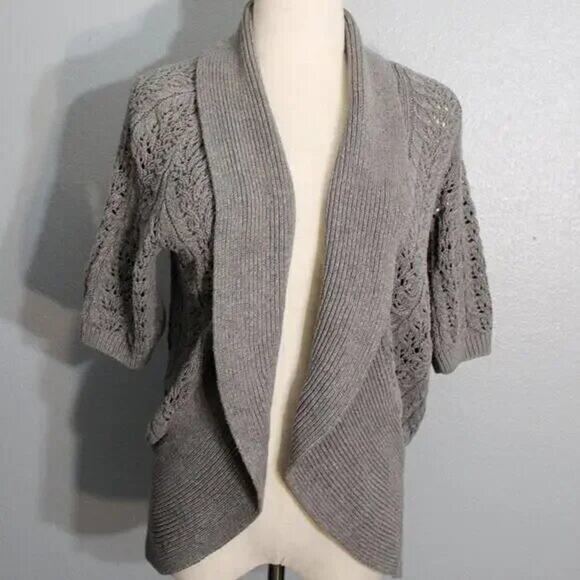 SONOMA KIMONO TEXTURED KNIT OPEN CARDIGAN SWEATER SIZE S - Picture 3 of 10